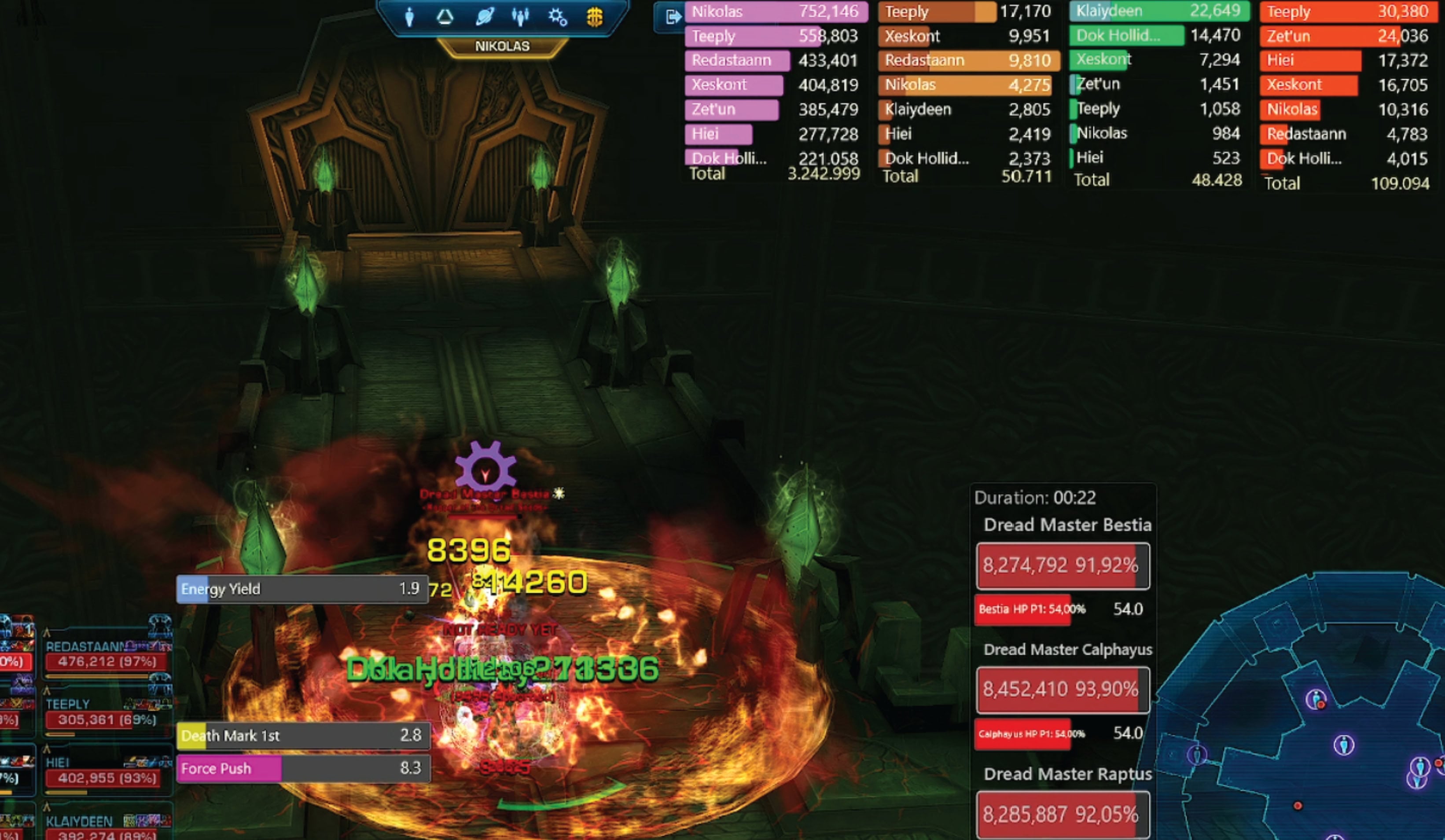 SWTOR gameplay with Parsing Overlay