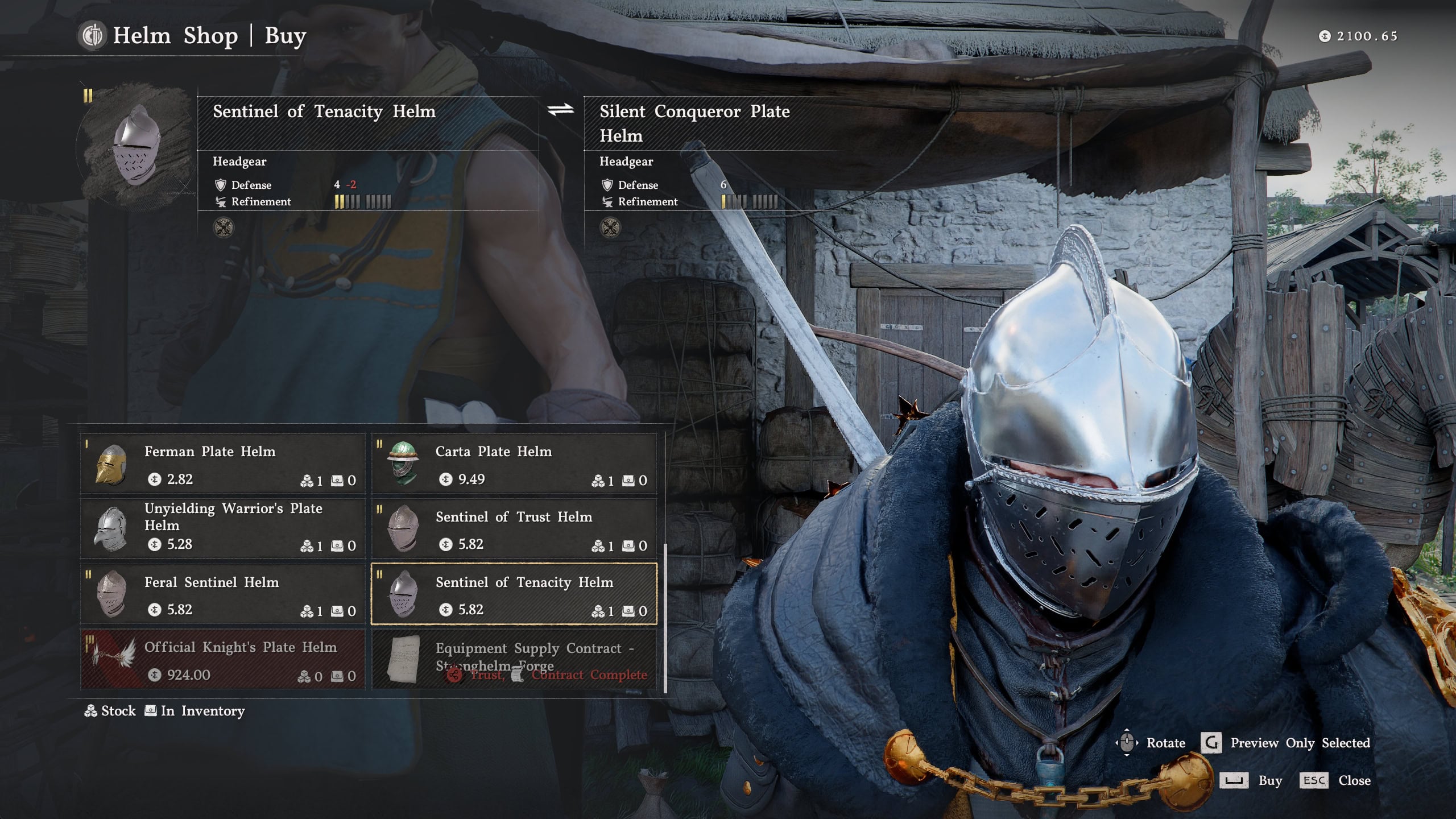 Sentinel of Tenacity Helm (Kliff)