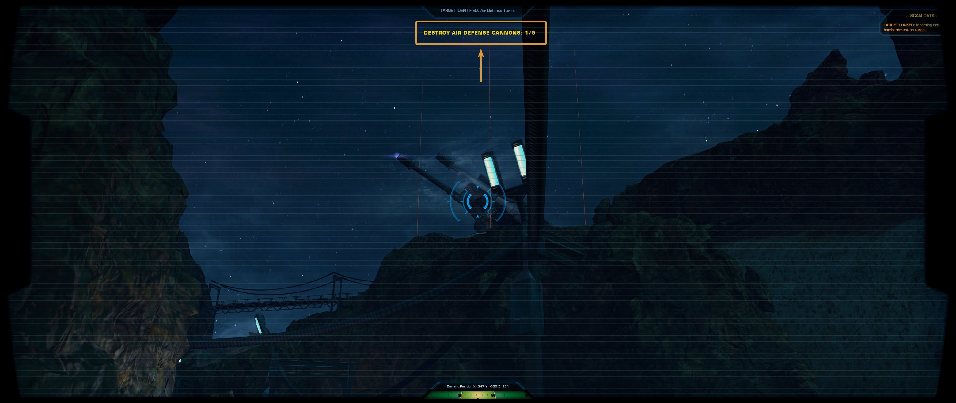 Targeting the Air Defense Cannons