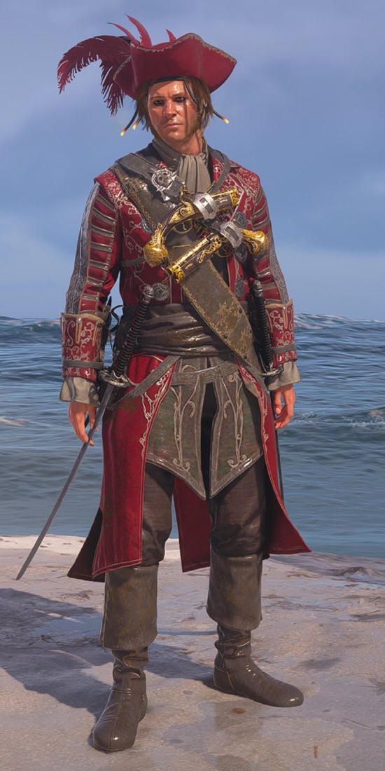Black Beard's Crimson Outfit