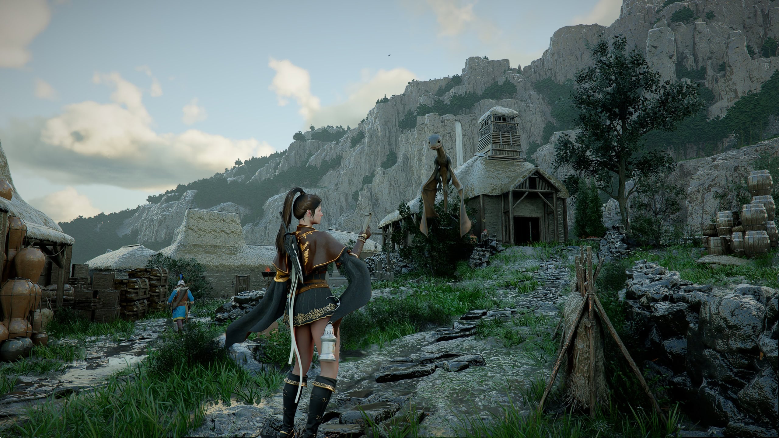Rainy day in Hernand - Hidden Minimap and Status