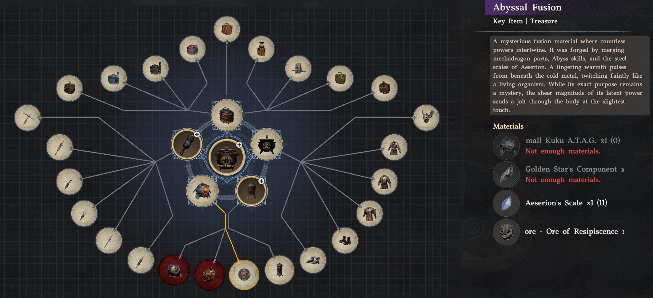 Abyssal Fusion Crafting UI