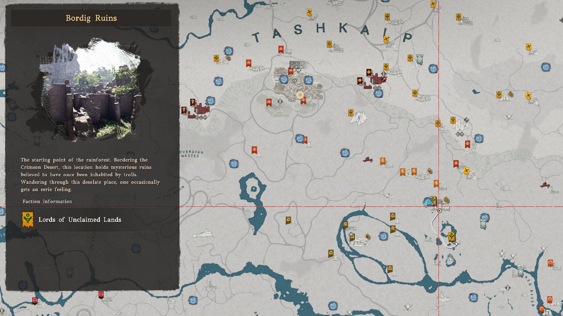 Bording Ruins Map