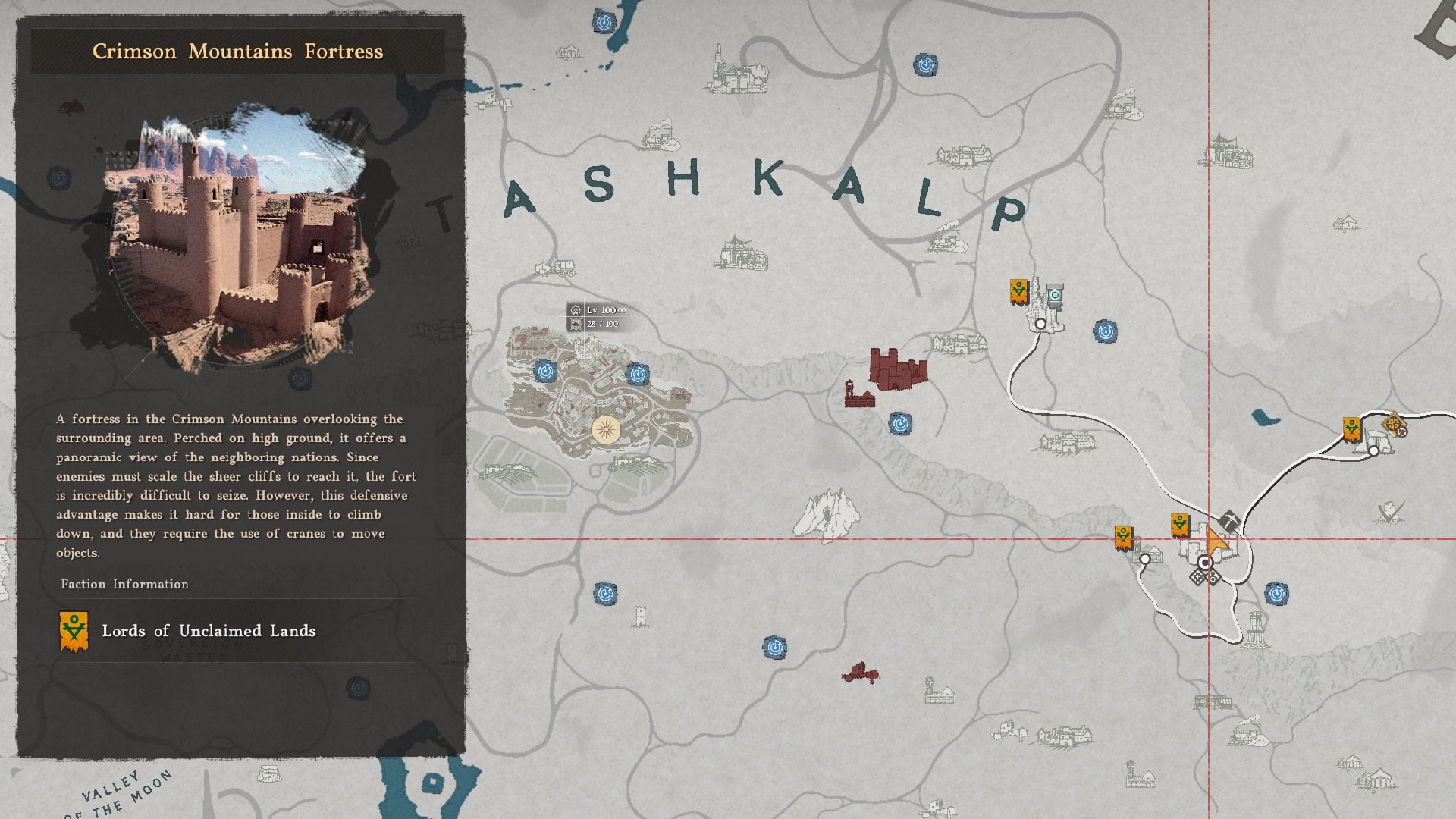 Crimson Mountains Fortress Quartermaster Map