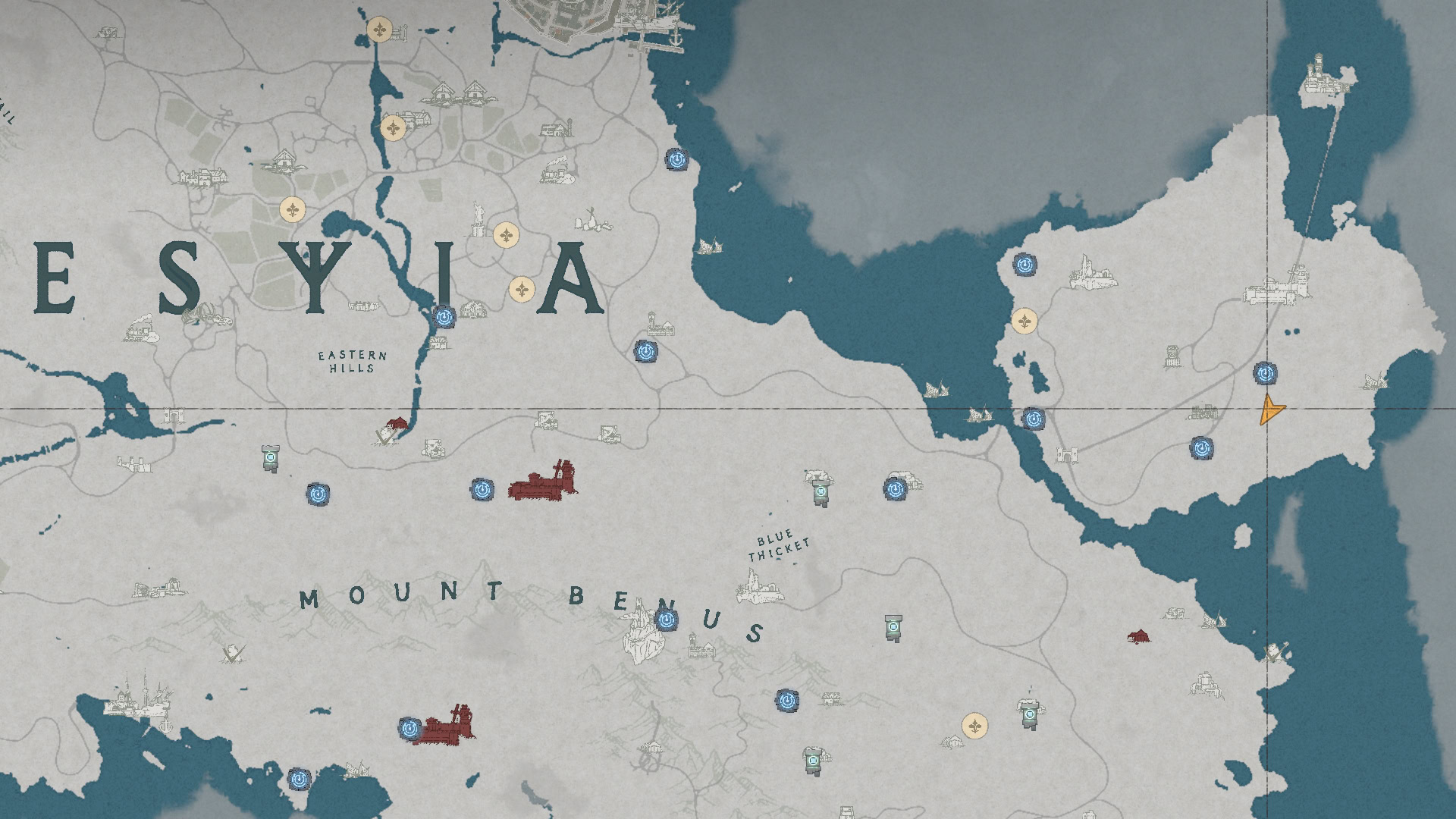 Dark Sky Blue Dye Location Map