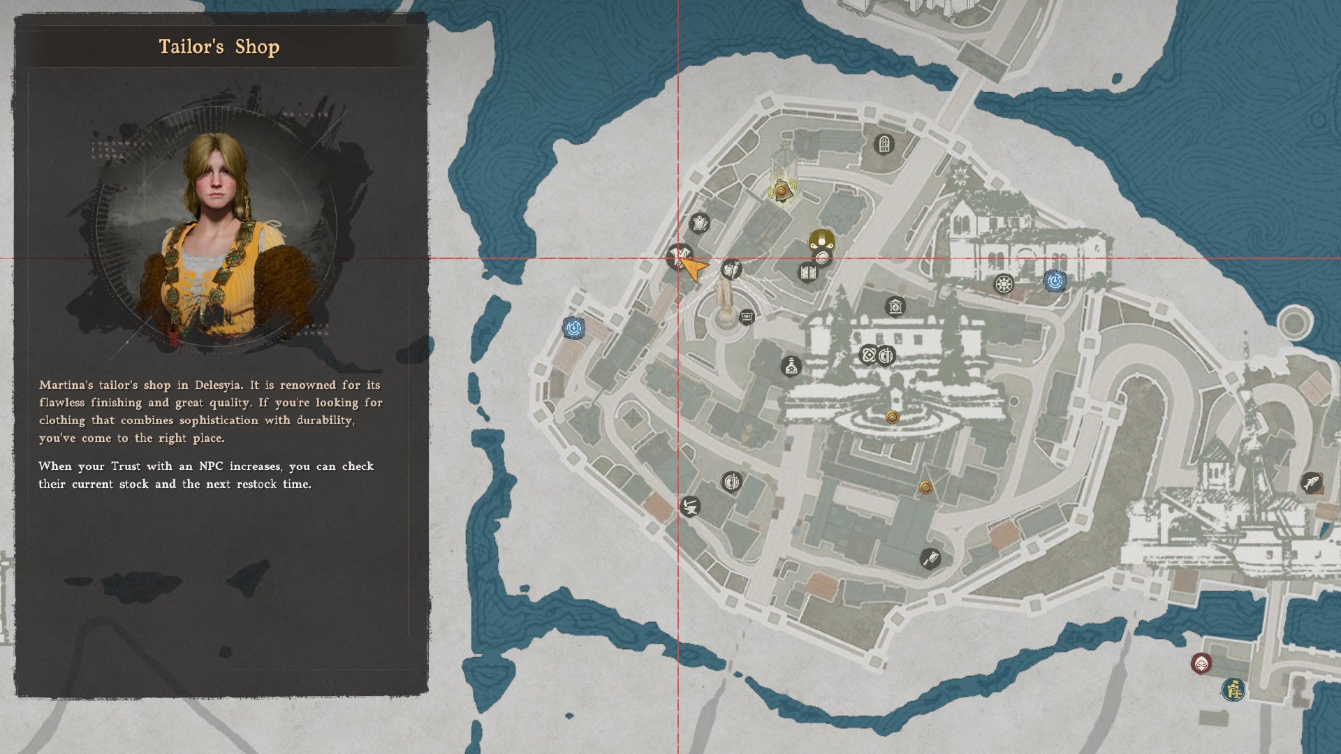 Delesyia Tailor's Shop Map
