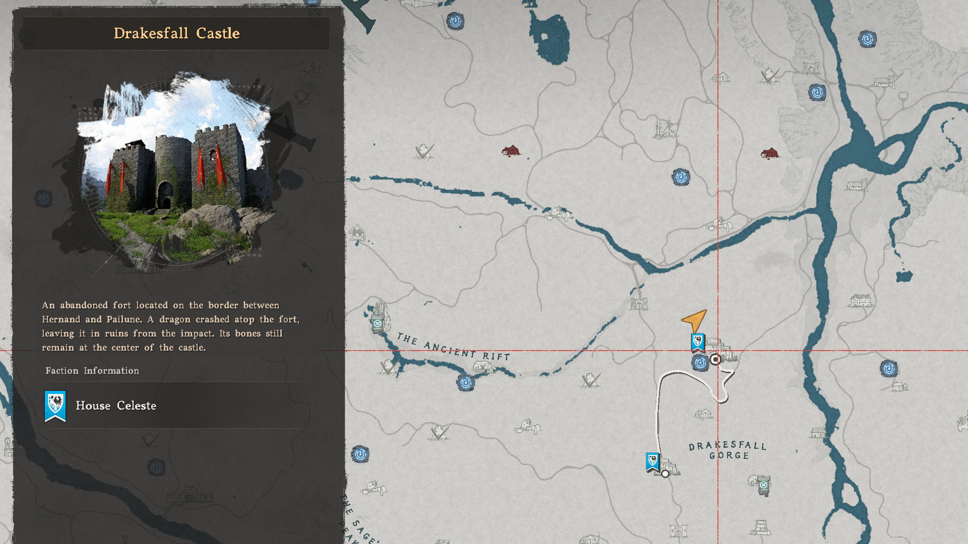 Drakesfall Castle Map