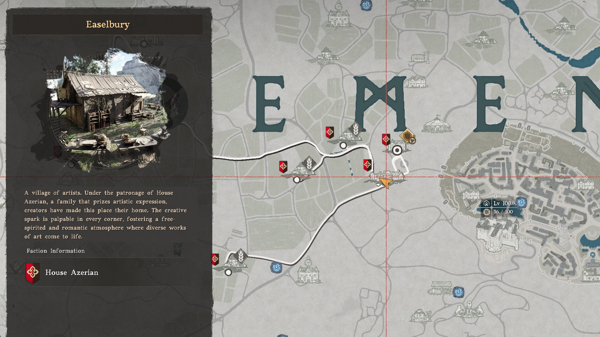 Easelbury Artwork Shop Map