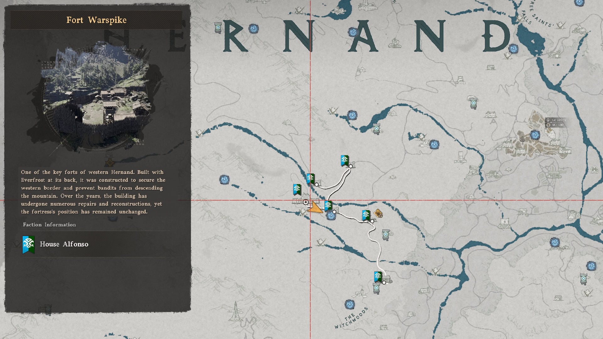Fort Warspike Equipment Shop Map