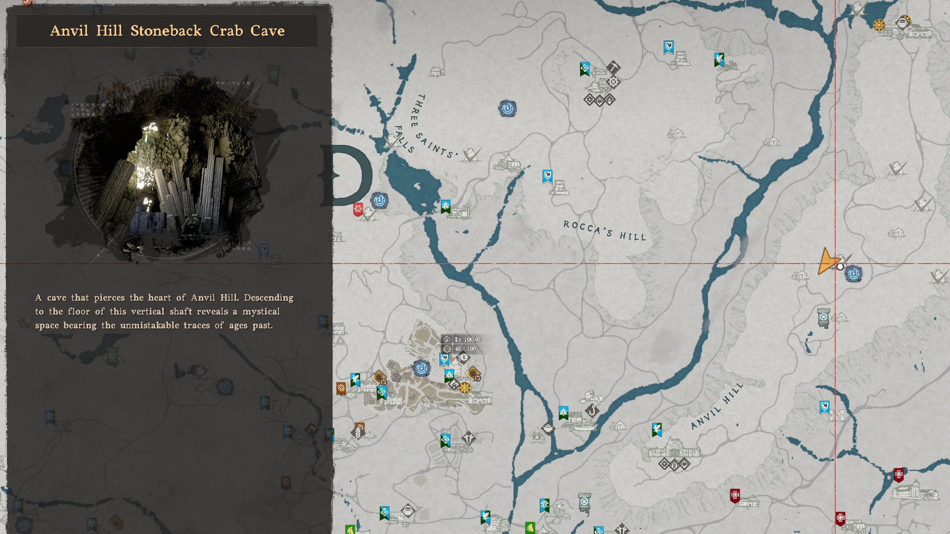 Garnet Cave Deposit Map