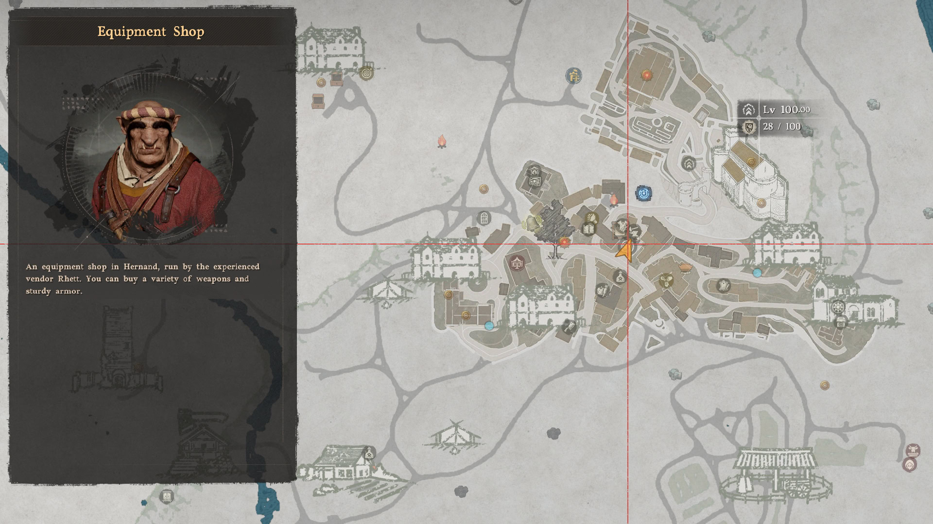Hernand Equipment Shop Map