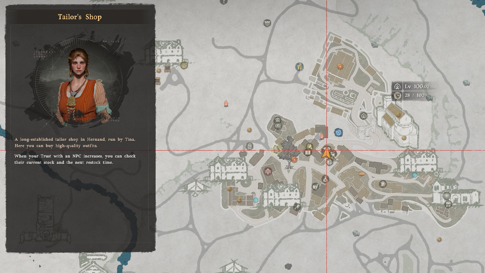 Hernand Tailor's Shop Map