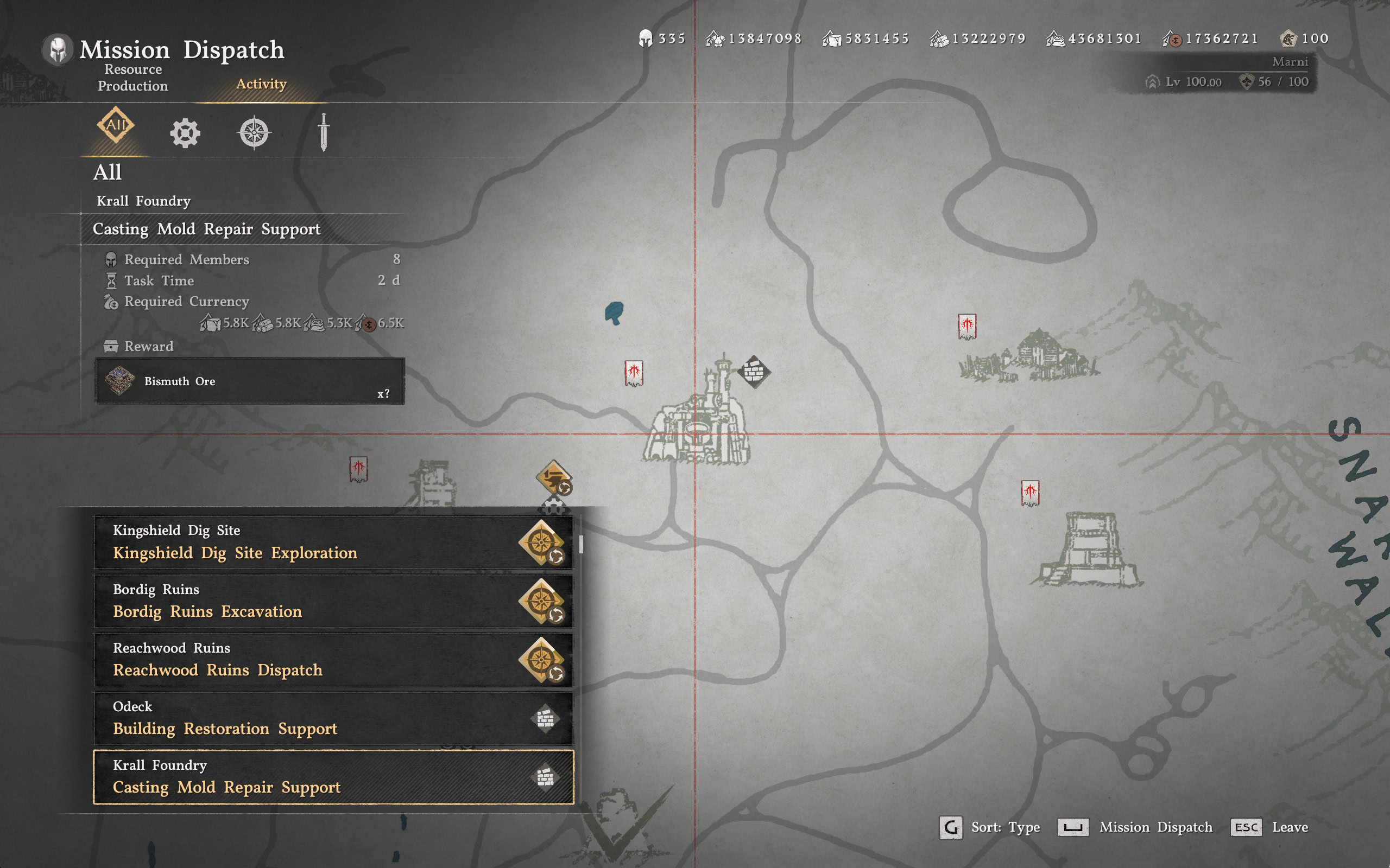 Krall Foundry Mission Dispatch - Bismuth Ore