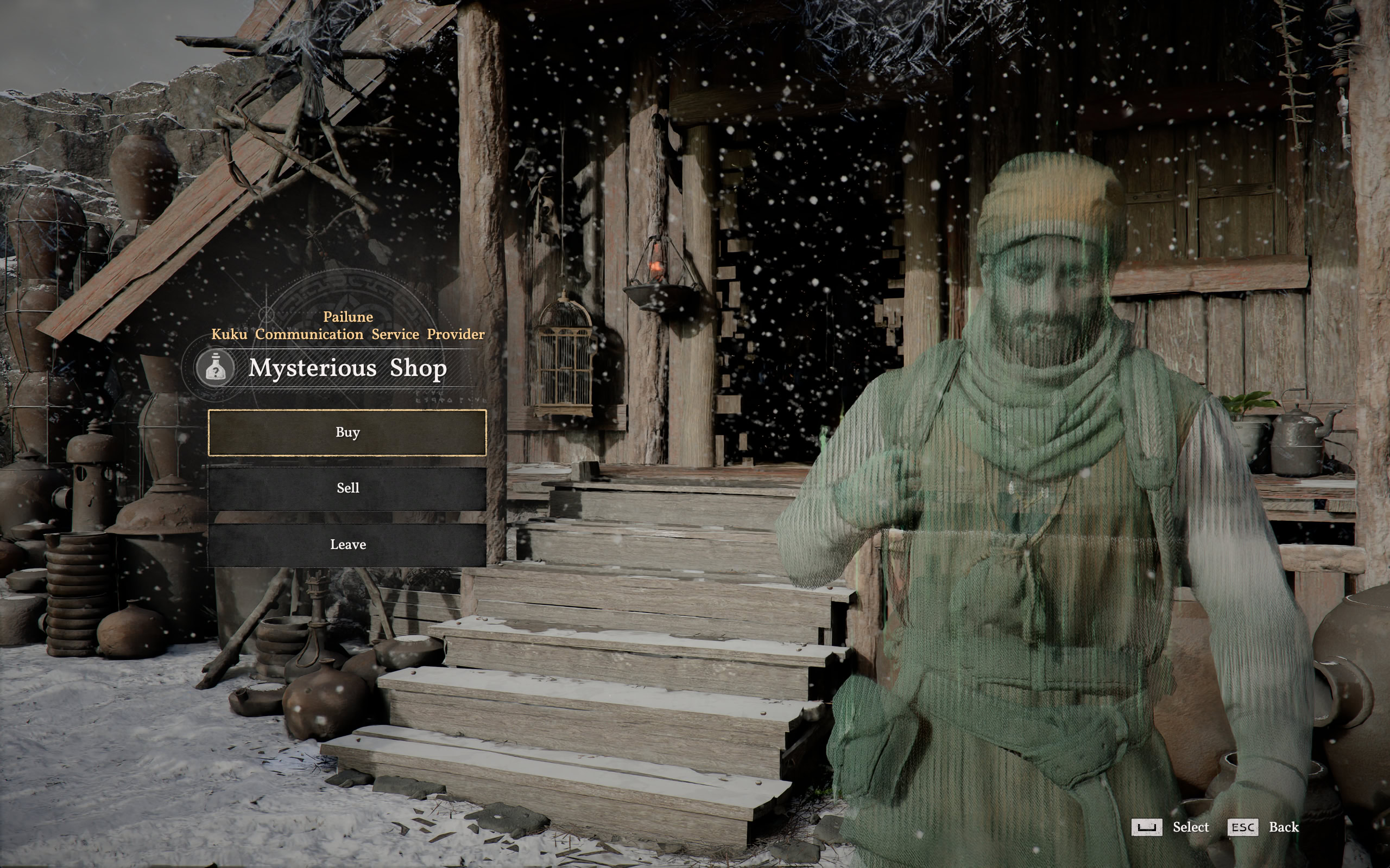 Mysterious Shop Vendor UI