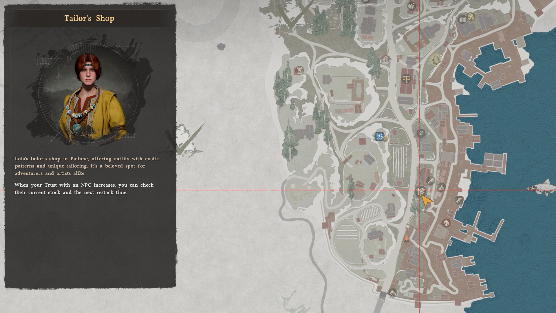 Pailune Tailor's Shop Map