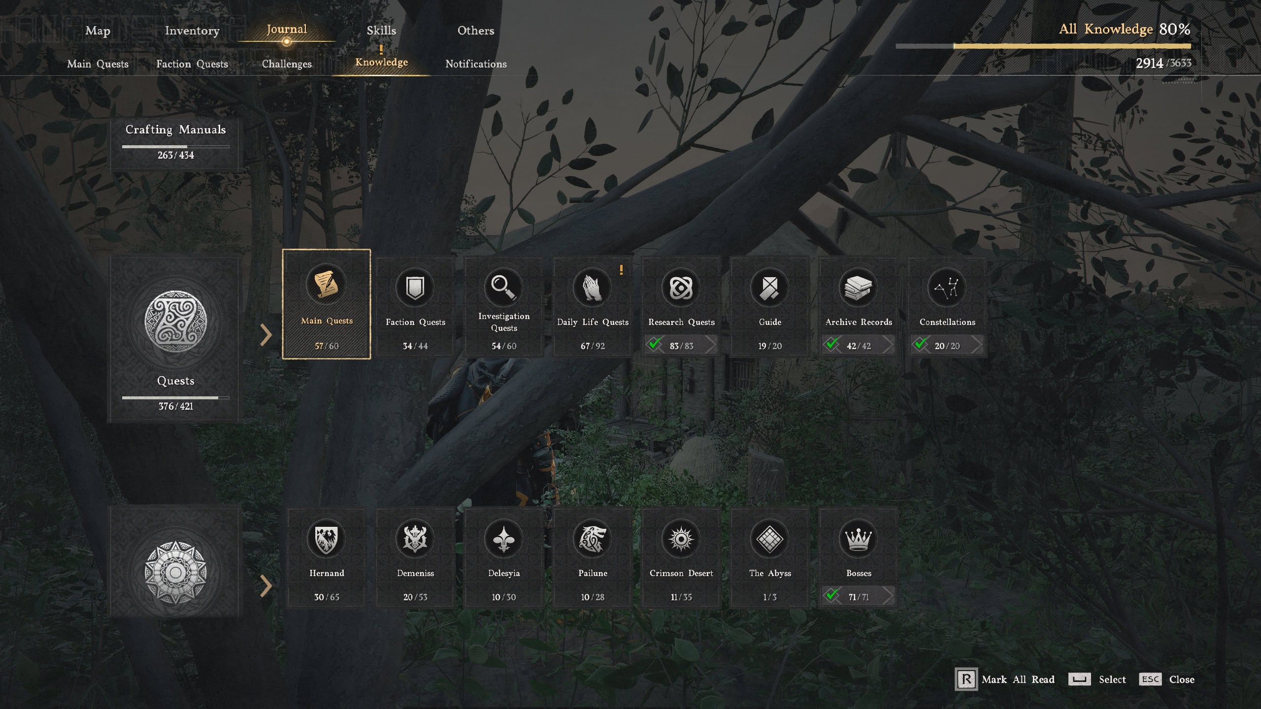Quests Knowledge UI