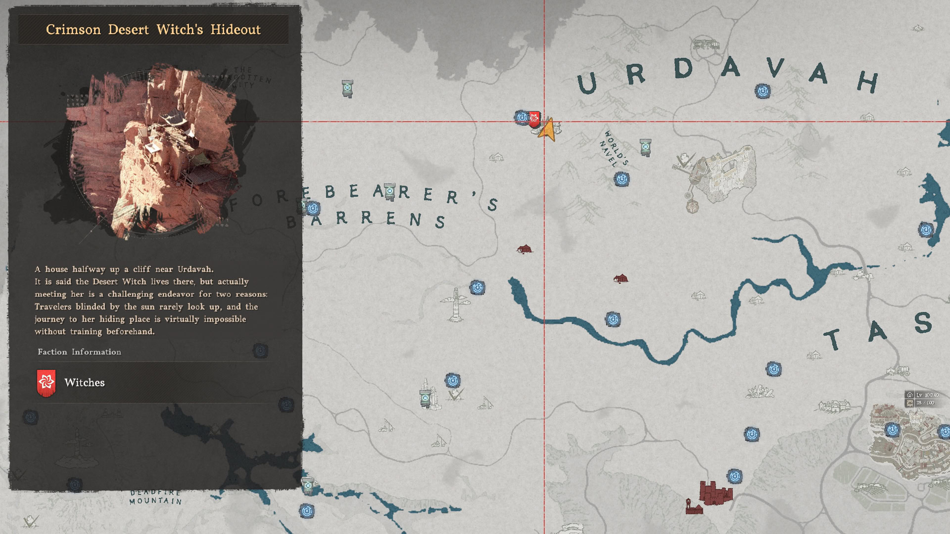 Rich Yellow Dye Location Map