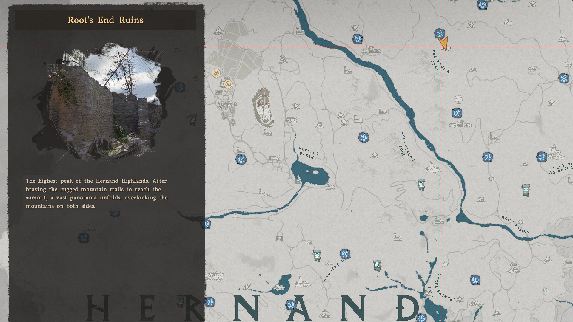 Sage's peak Map