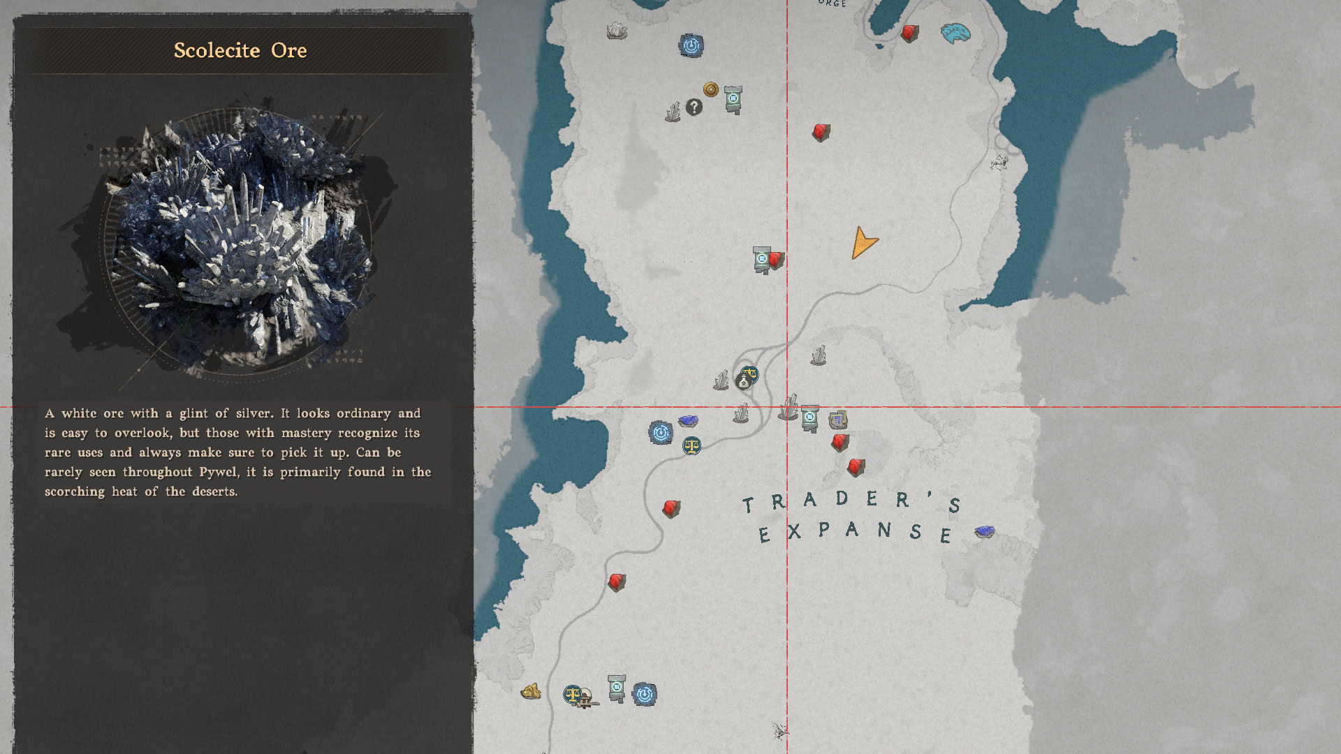 Scolecite Ore Nodes Map