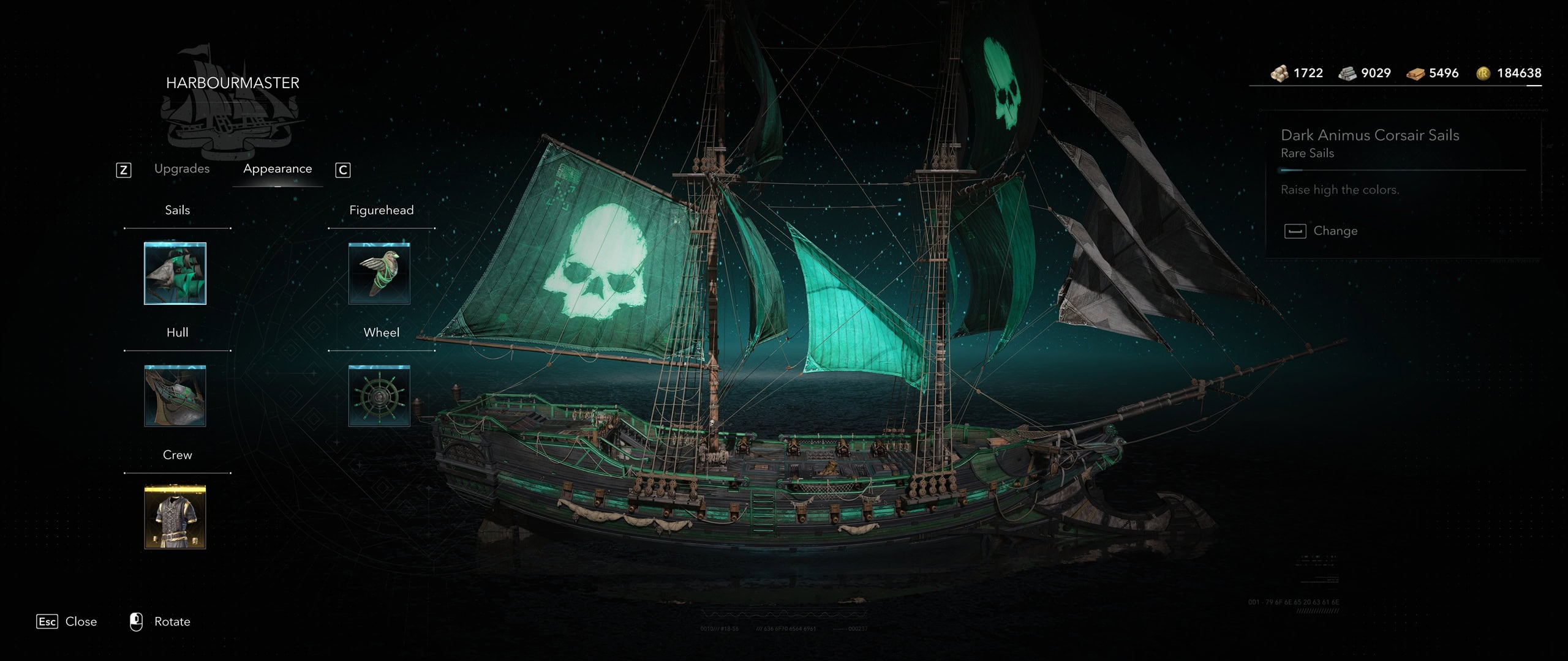 Ship Appearance Menu in AC Black Flag Resynced