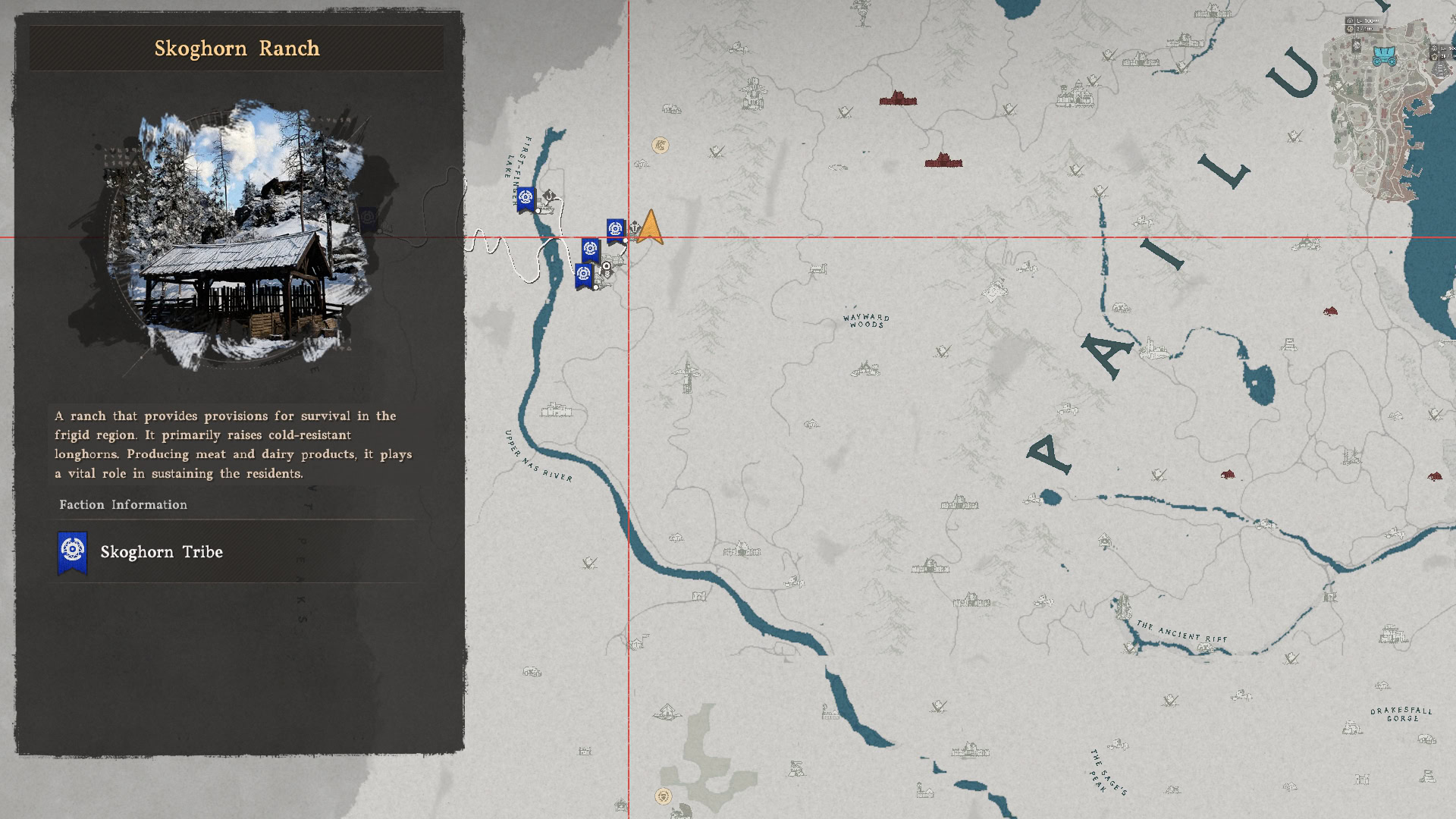 Skoghorn Equipment Shop Map