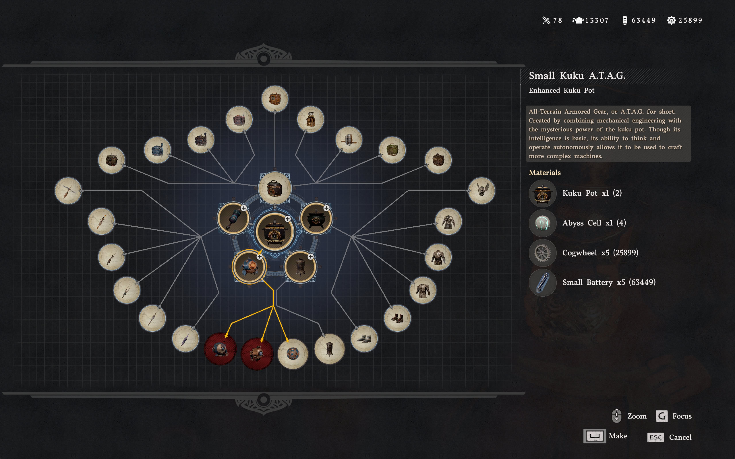 Small Kuku A.T.A.G. Crafting UI