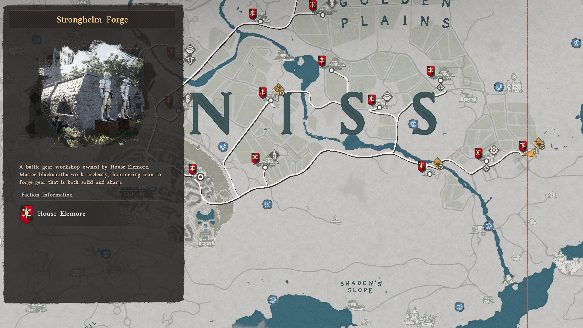 Stronghelm Forge Equipment Shop Map