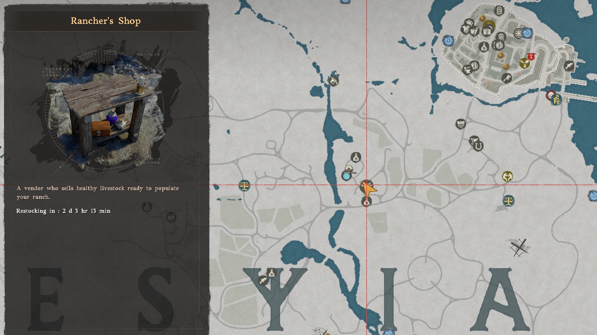 Timberton Rancher's Shop Map