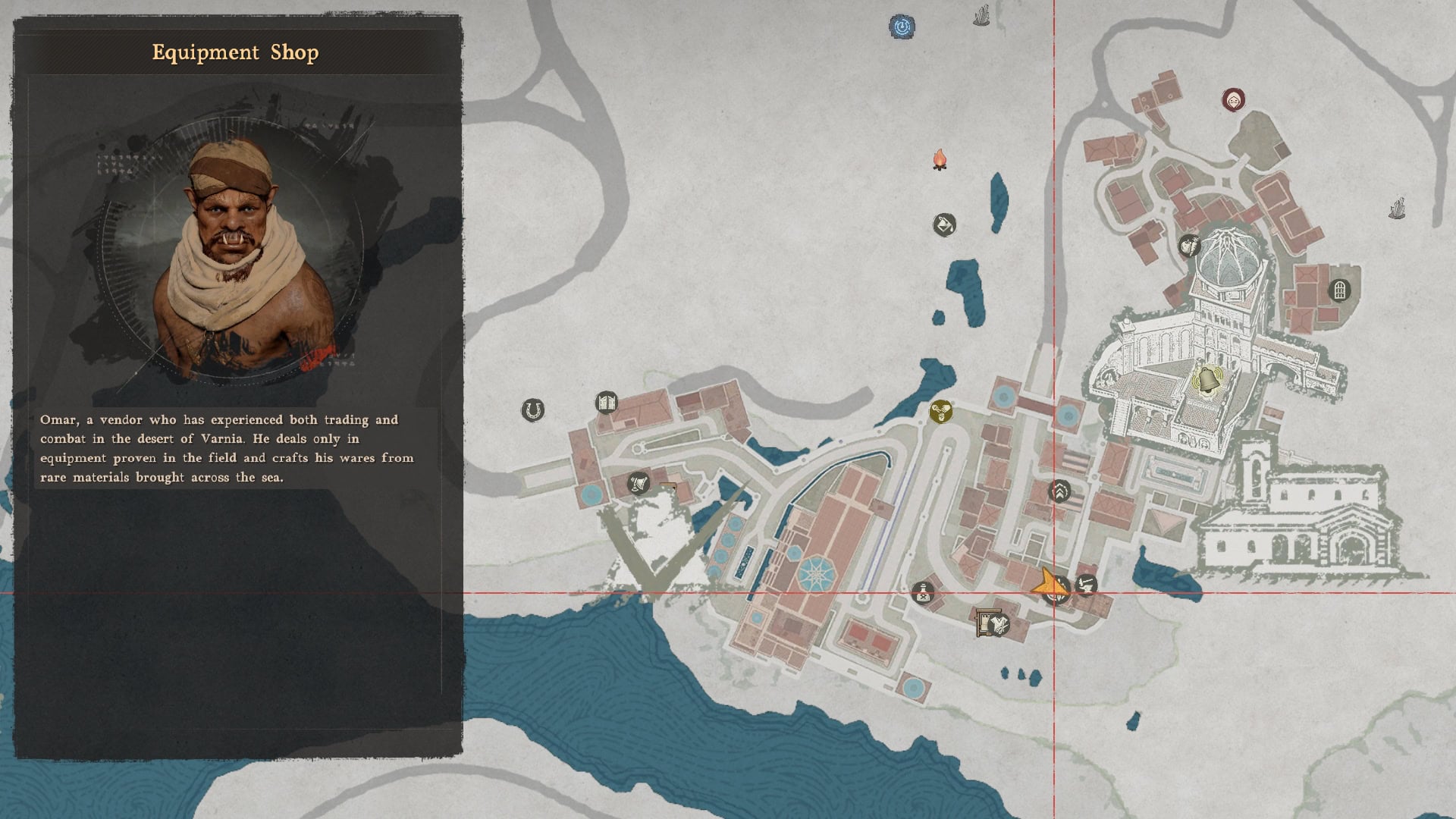 Varnia Equipment Shop Map