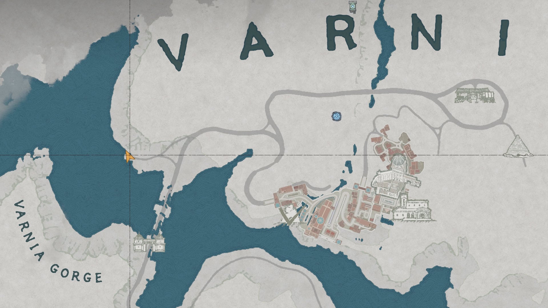 Varnia Gorge Fishing Shop Map