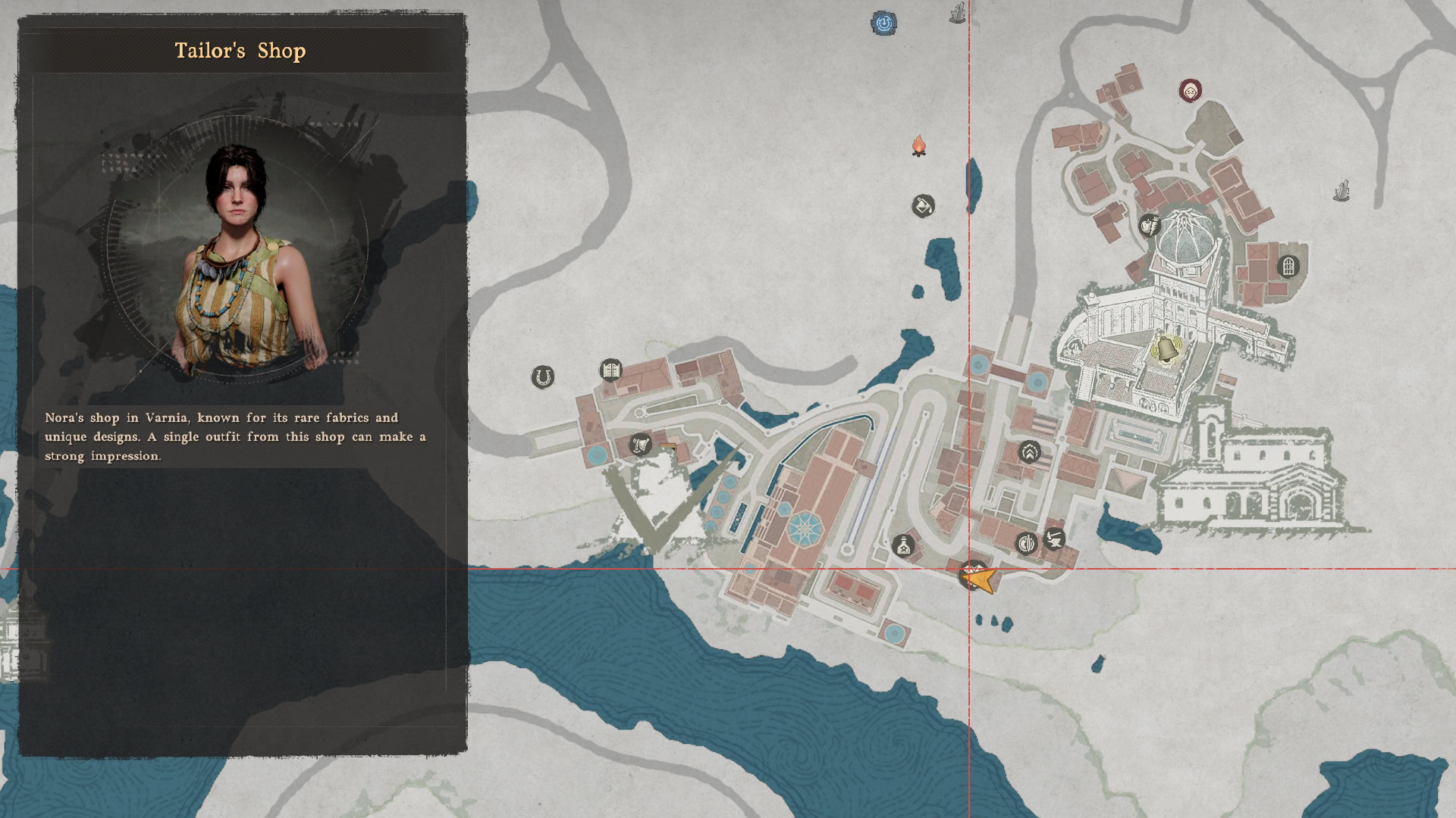 Varnia Tailor's Shop Map