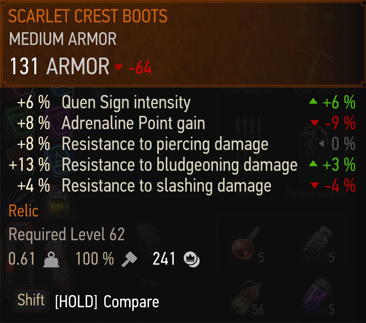 Scarlet Crest Boots Stats NG+
