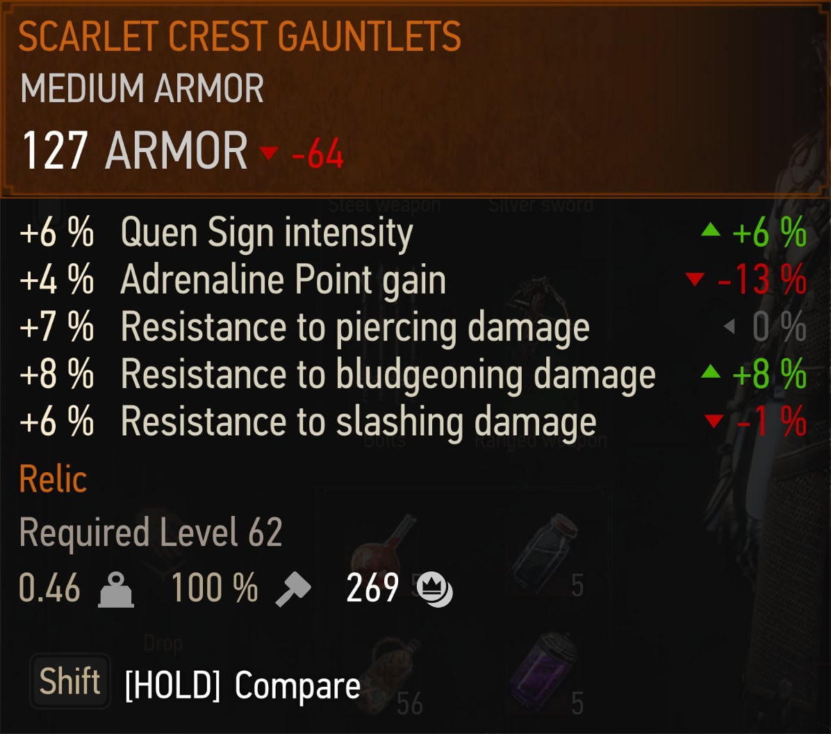 Scarlet Crest Gauntlets Stats NG+