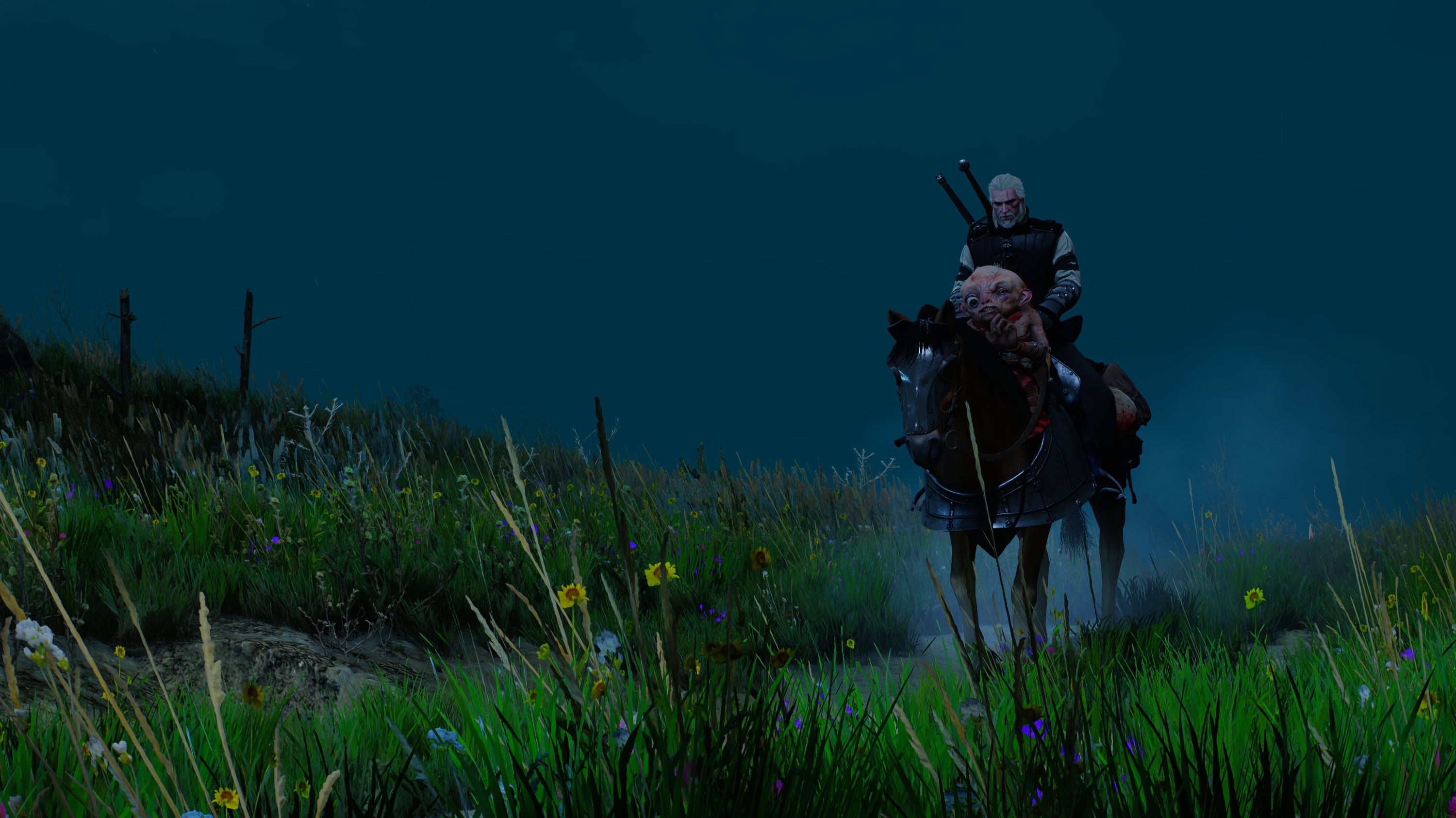 The Witcher 3 Remastered - Geralt with Uma