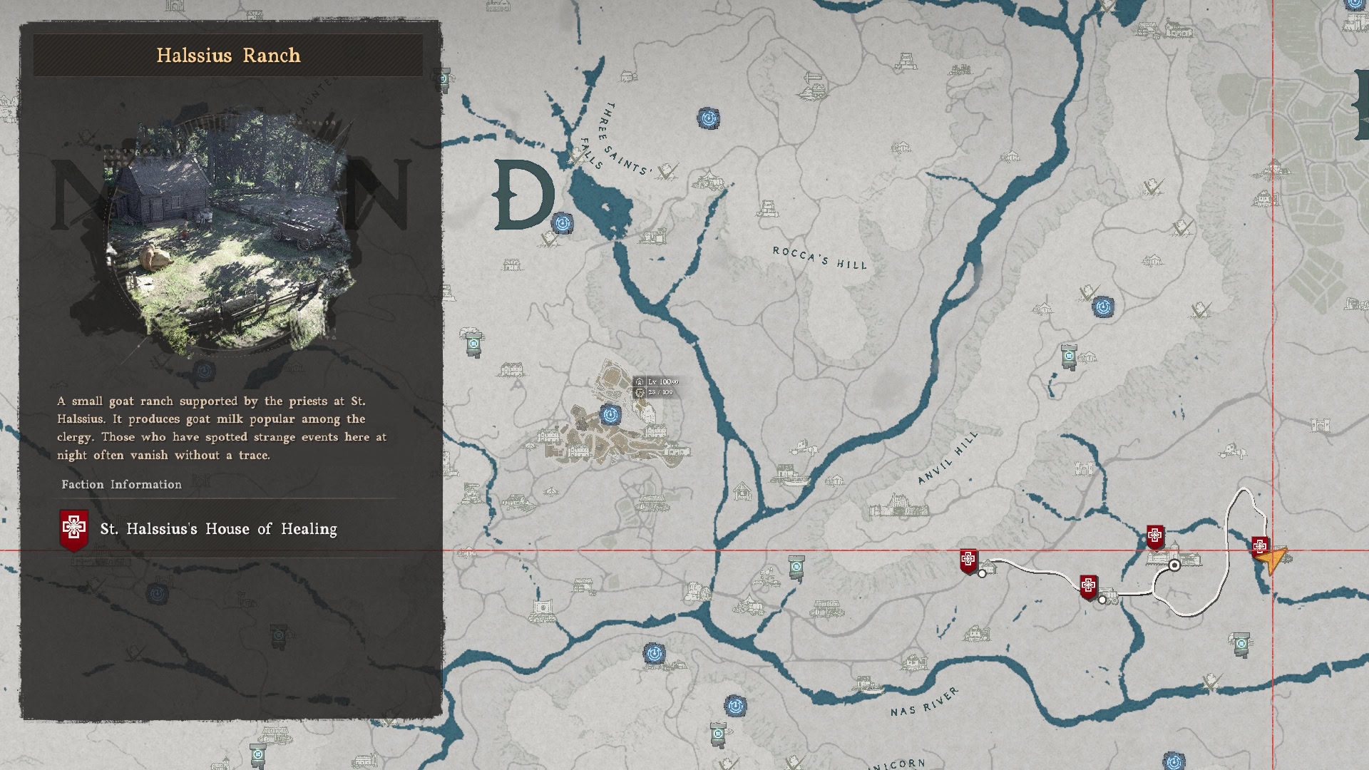 Blue Dye Location Map