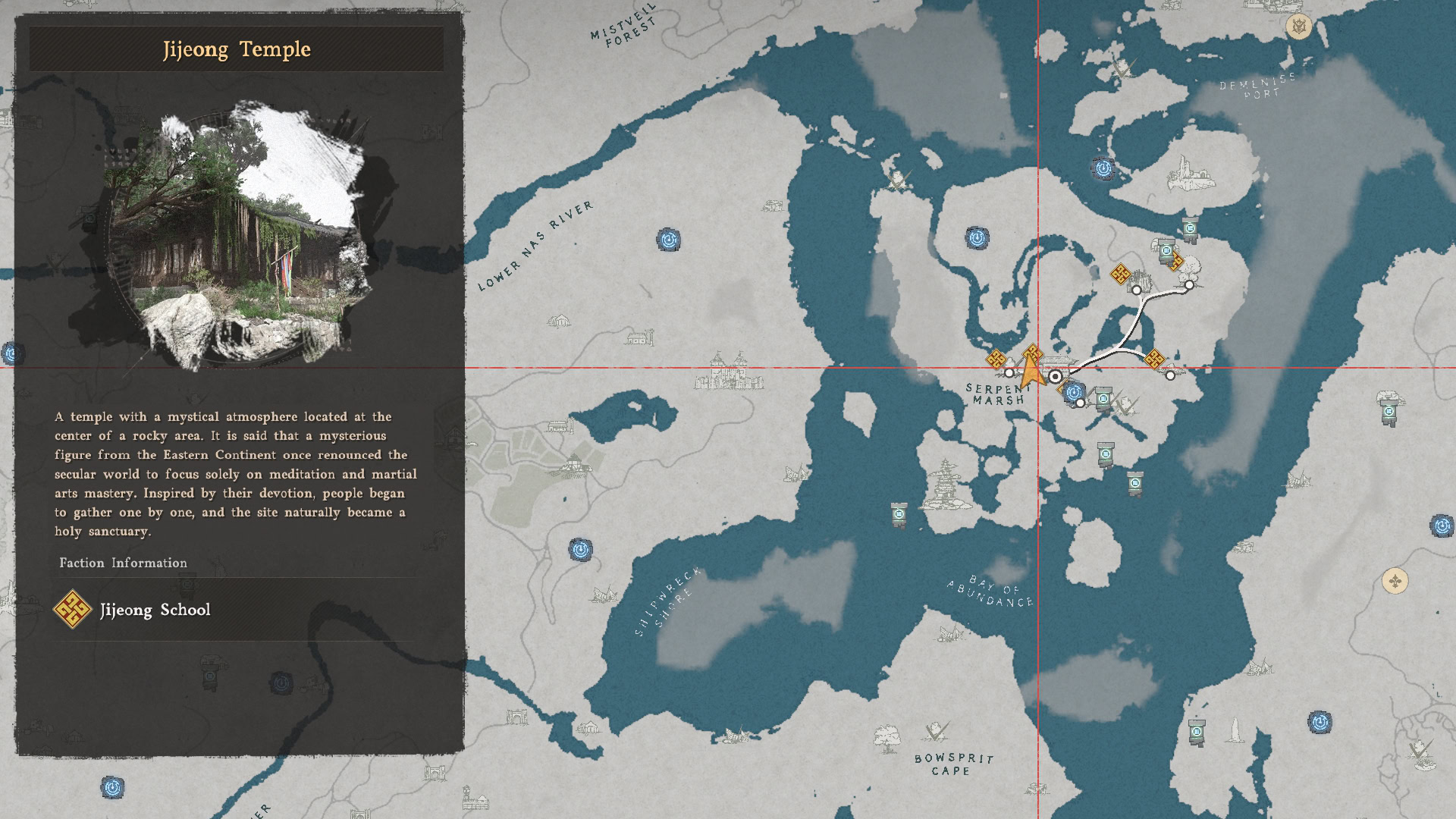 Dark Blue Dye Location Map
