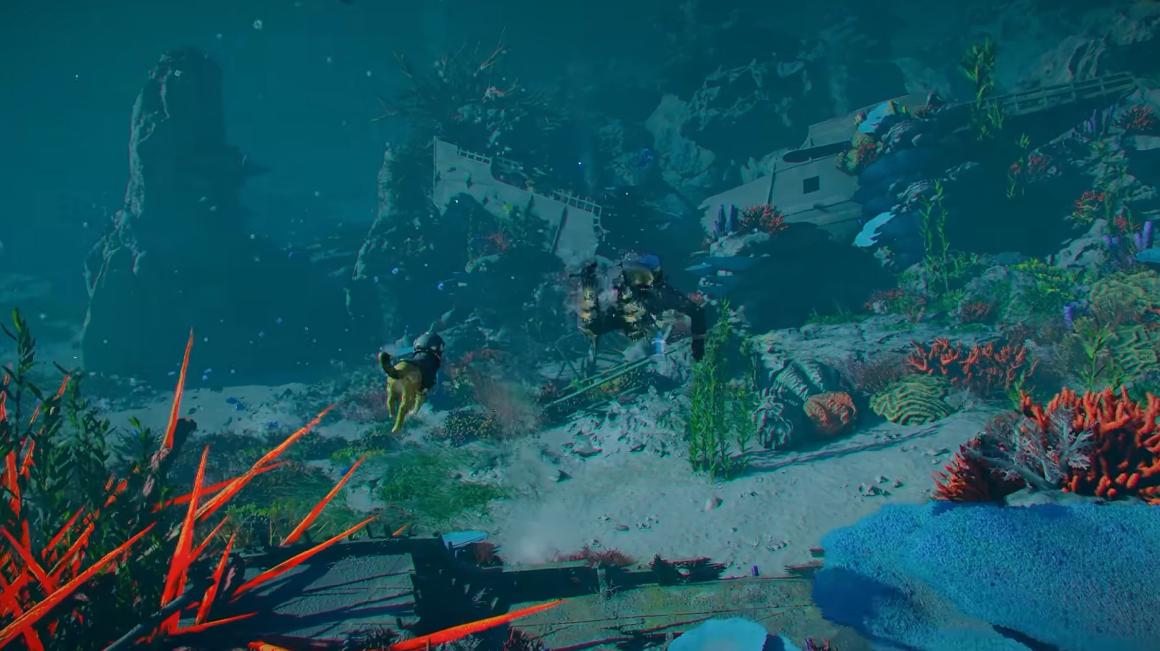 Exploring underwater areas in Crimson Desert