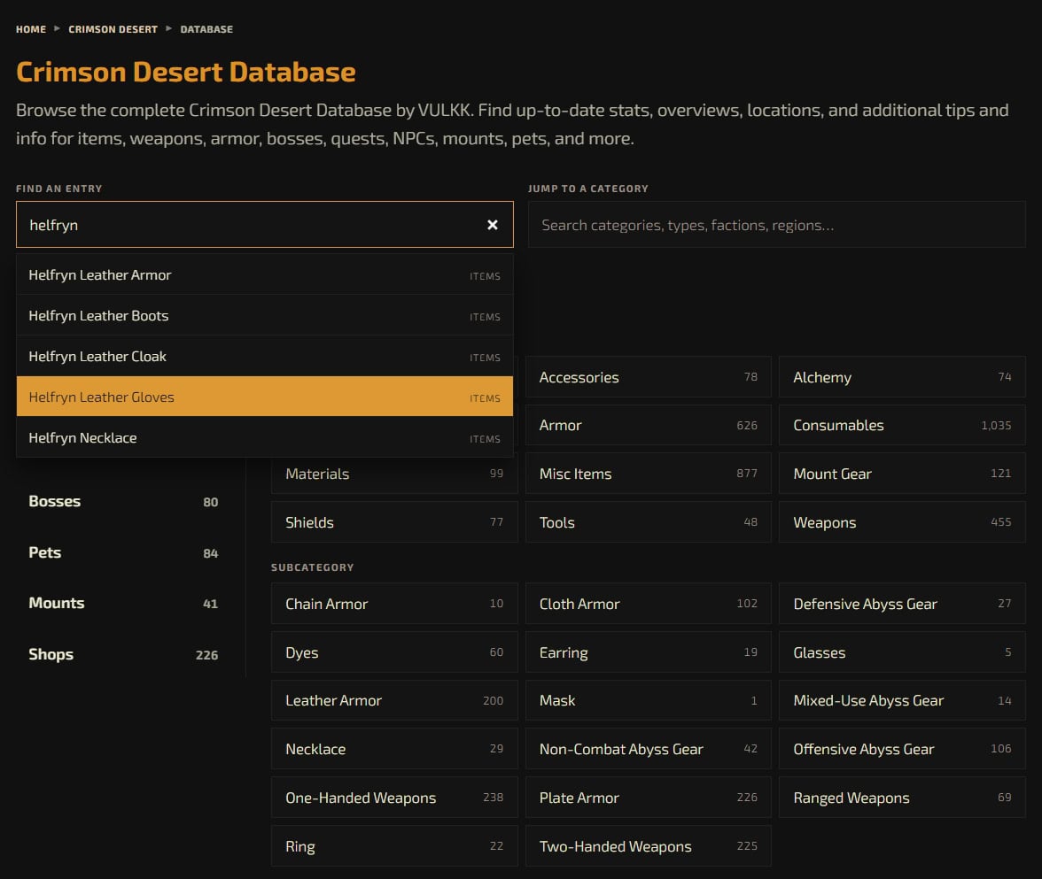 Searching the Database