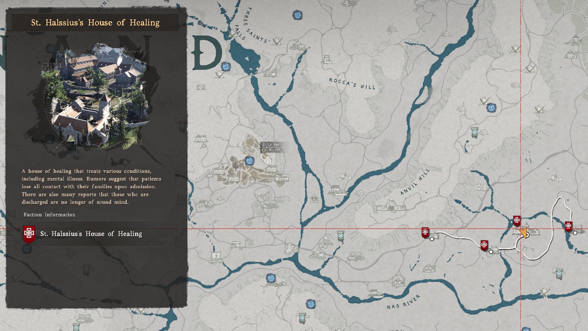 Violet Dye Location Map