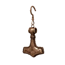 Engraved Copper Earring