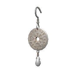 Engraved Silver Earring